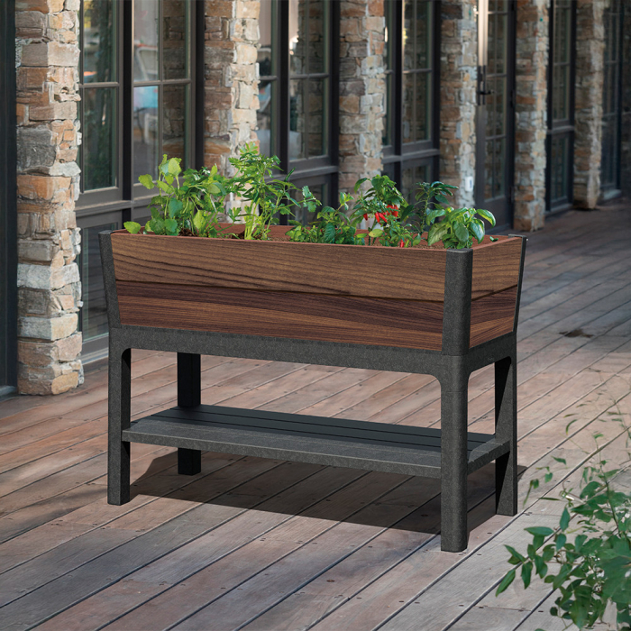 Curver Cutie decorativă de grădină din plastic, cu raft inferior, 110 l [2]