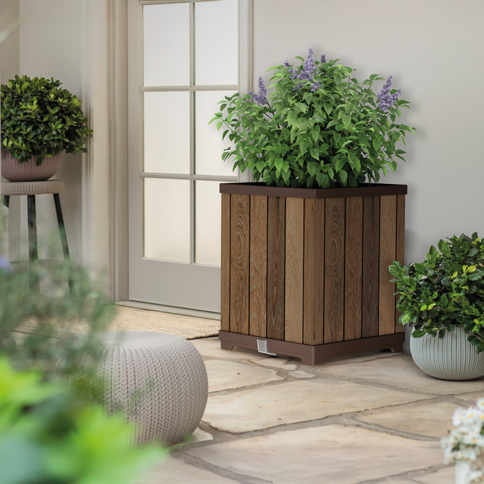 Curver Cutie decorativă pătrată din plastic, în relief, 74 L [2]