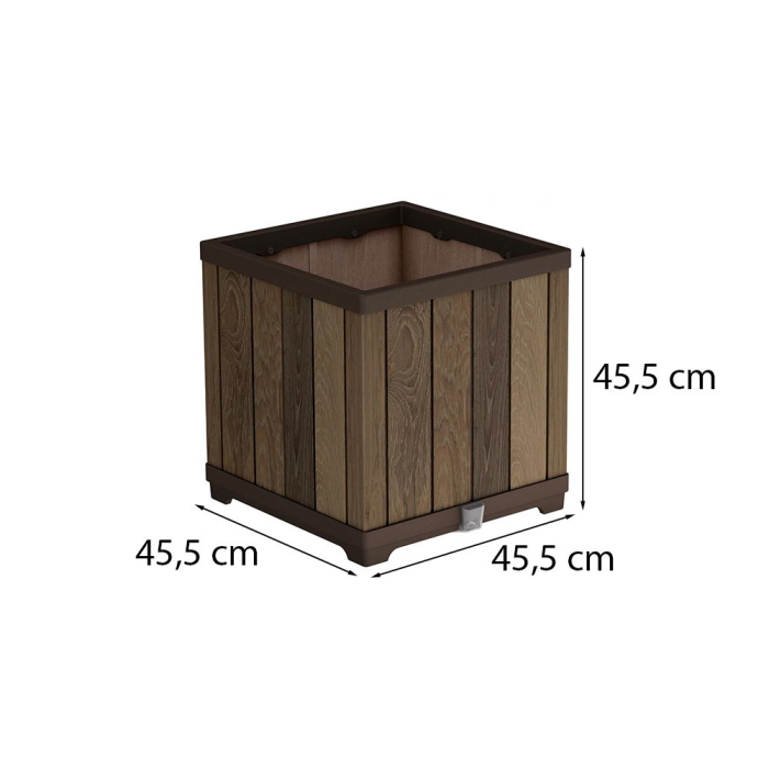 Curver Cutie decorativă pătrată din plastic pentru flori, 61 L [3]