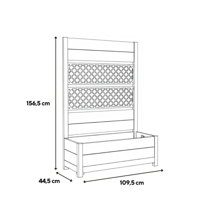 Curver Deco lalea înapoiat plantator 110l lemn de frasin [3]