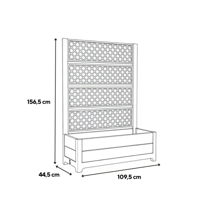 Curver Deco lalea înapoiat plantator 110l lemn de frasin [3]