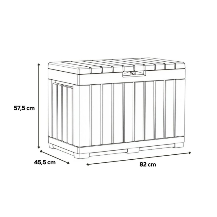 Curver Decocoat kentwood plastic gradina container 190l lemn de frasin [3]