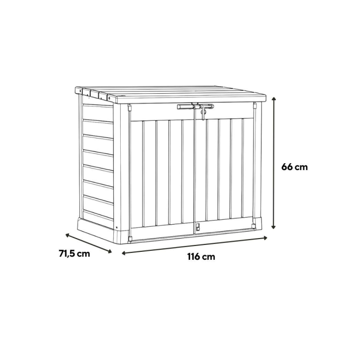 Curver Depozitați-l în containerul de grădină din plastic max 1200 l gri închis [3]