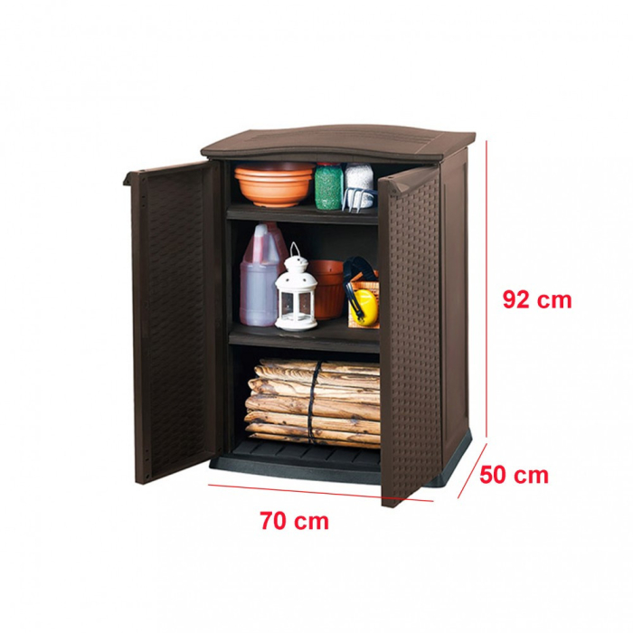 Curver Dulap de depozitare jos pentru grădină, în stil ratan [2]