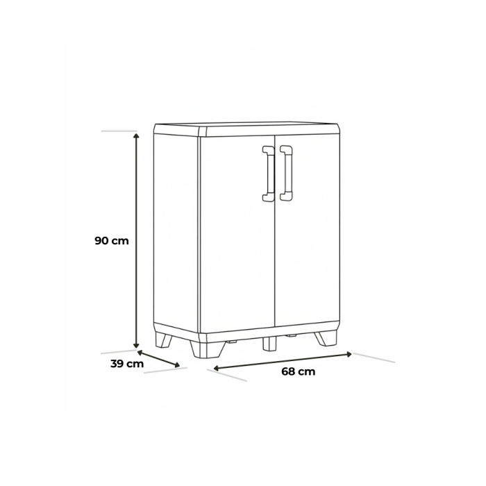 Curver Dulap din plastic Pro Base gri-negru [2]