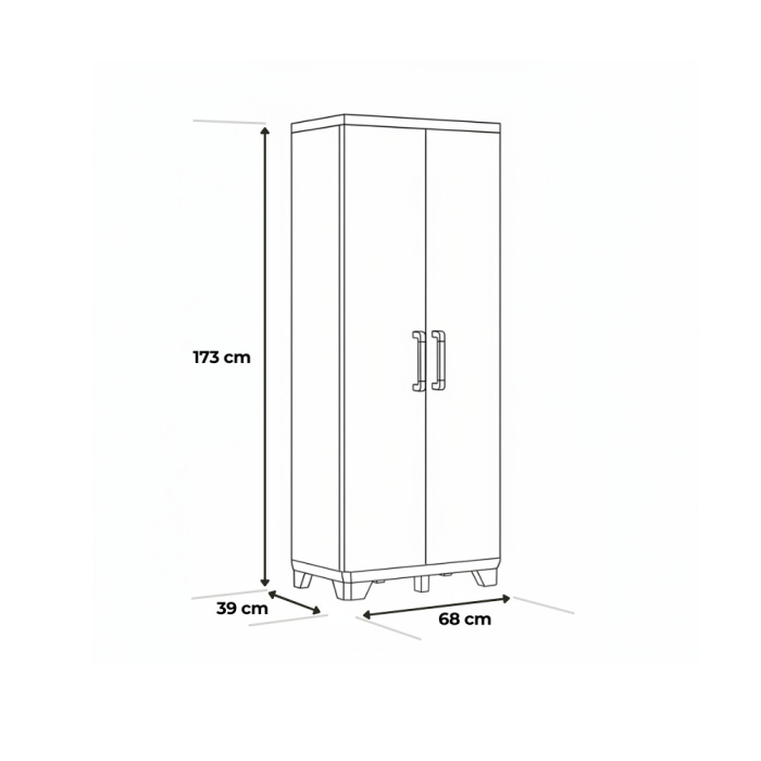 Curver Dulap din plastic Pro Tall gri-negru [3]