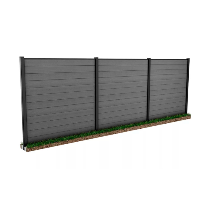 Curver Fence evotech plastic lemn cereale gard panou pachet gri [6]