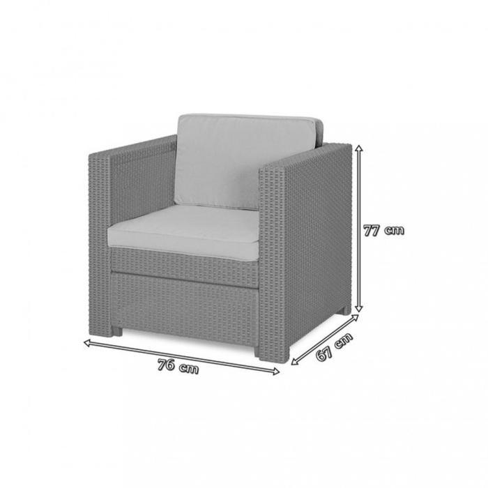 Curver Fotoliu de grădină Provence din ratan artificial [2]