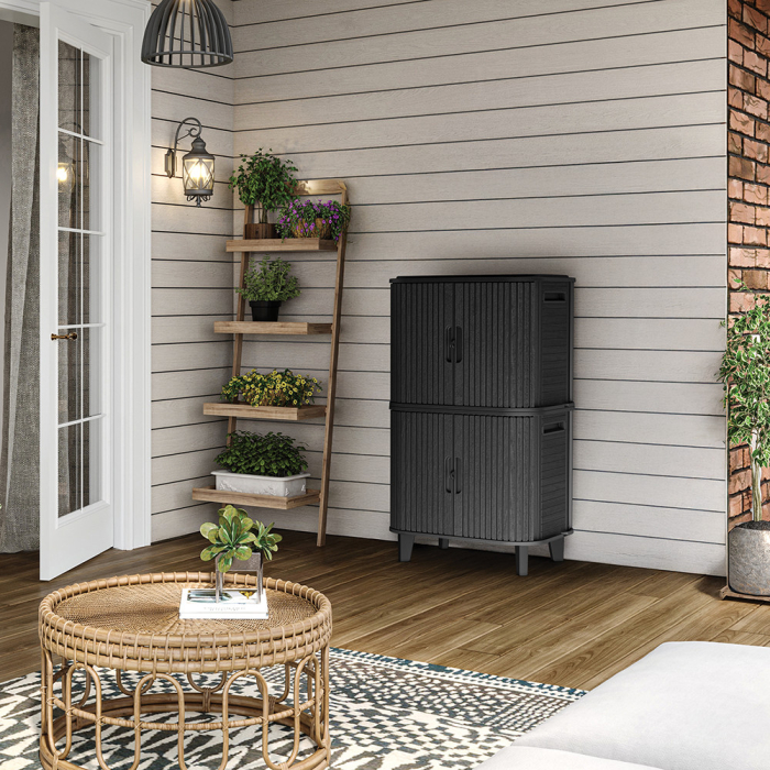 Curver Garden luxe plastic în aer liber dulap blocabil gri [8]