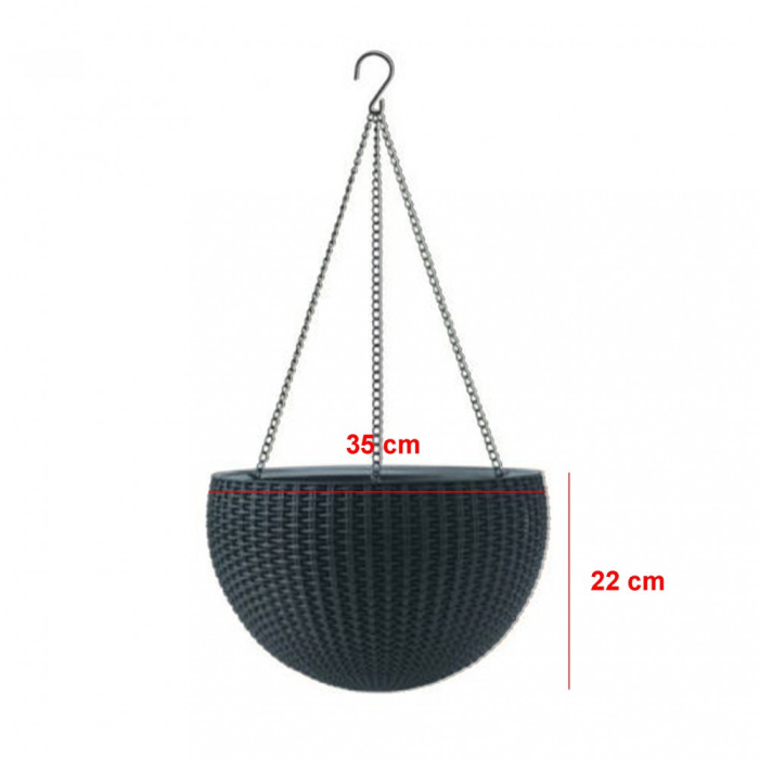 Curver Ghiveci de flori suspendat cu sferă suspendată [2]