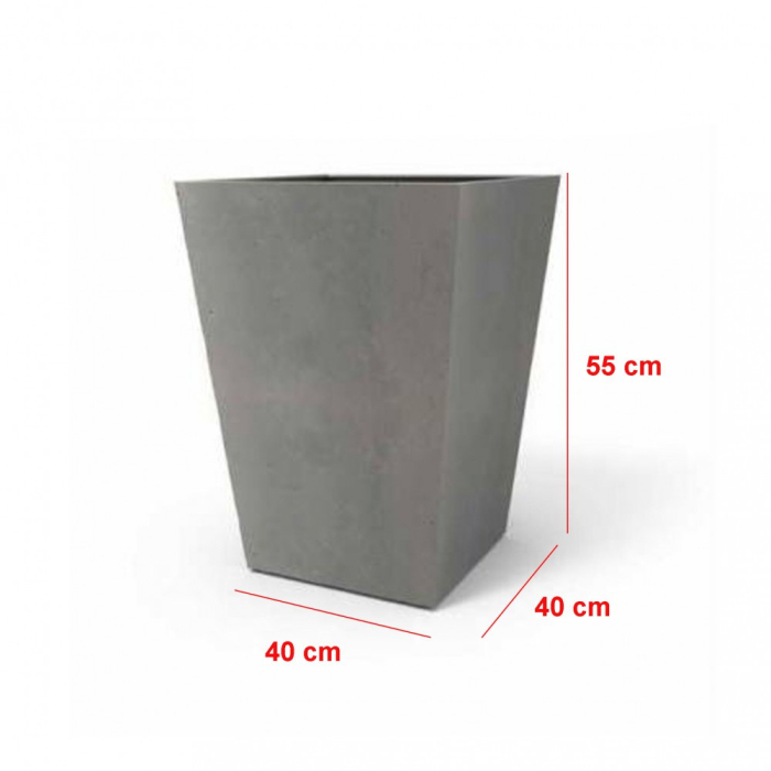 Curver Ghiveci înalt din beton și plastic, 40 cm [2]