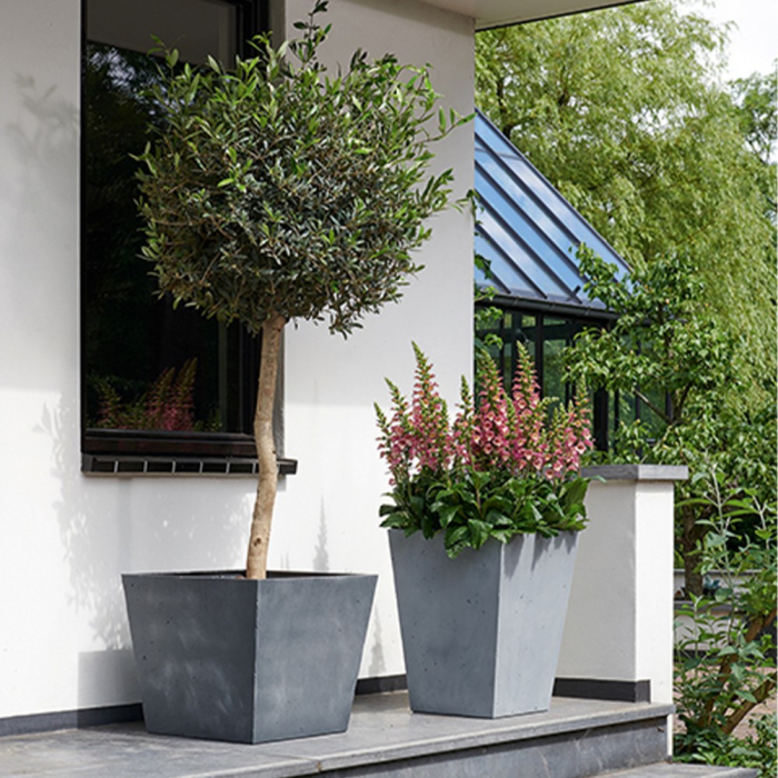 Curver Ghiveci pătrat din plastic, din beton, 48 cm [3]