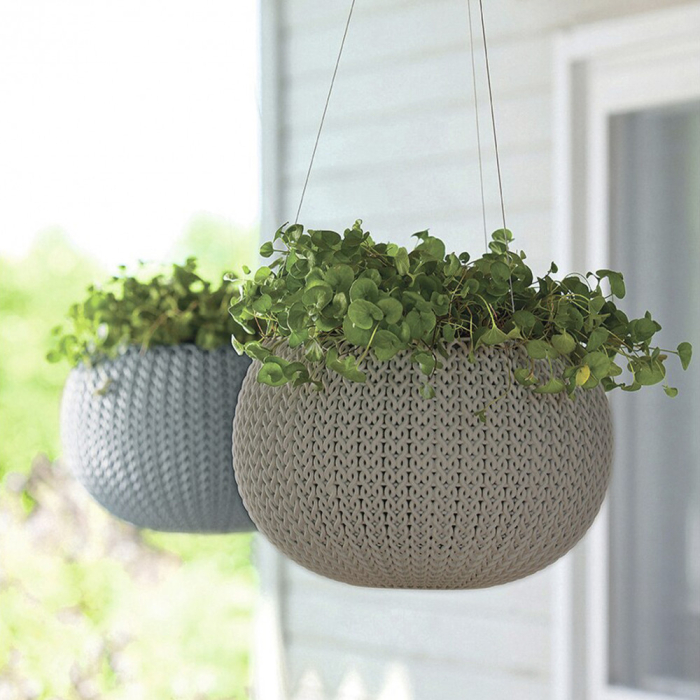 Curver Ghiveci suspendat din plastic Cozy M, maro [2]