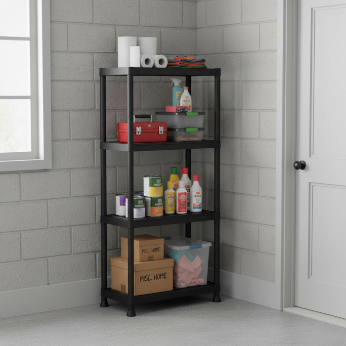 Curver Keter Plus 60/4 unghii artificiale 4 niveluri de depozitare raft negru [2]