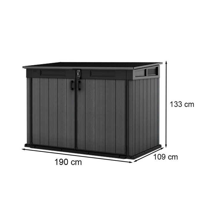 Curver Ladă de grădină din plastic Cortina Mega gri [3]