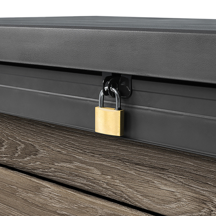 Curver Ladă de grădină din plastic Decocoat 380 l nuc [5]