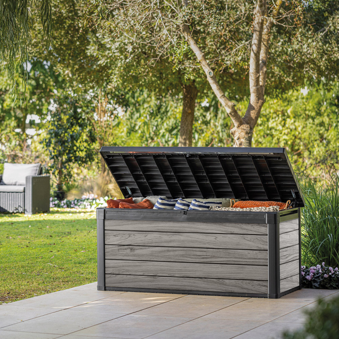 Curver Ladă de grădină din plastic Decocoat 570 l gri furtună [2]