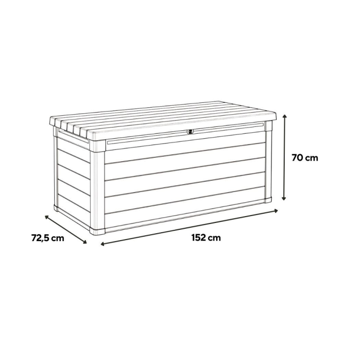 Curver Ladă de grădină din plastic Decocoat 570 l lemn de frasin [3]