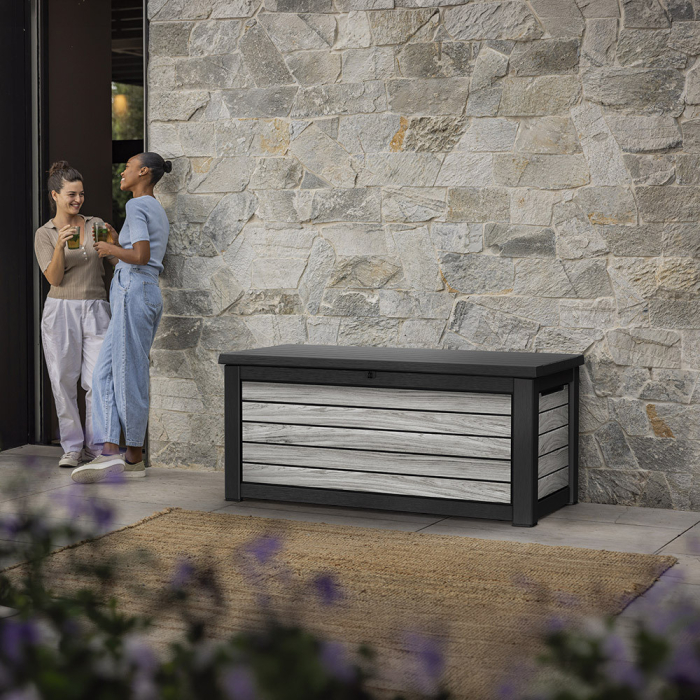 Curver Ladă de grădină din plastic Decocoat 630 l gri furtună [2]