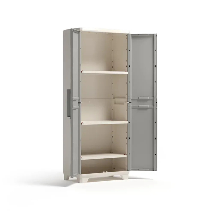 Curver Linear Wood dulap înalt din plastic bej-gri deschis [4]