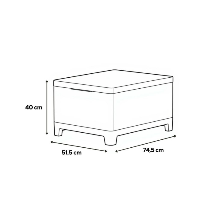 Curver Masă de depozitare Scandi din iută gri-bej pietriș [3]