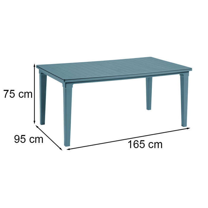 Curver Masă de grădină din plastic Futura, albastru deschis [3]
