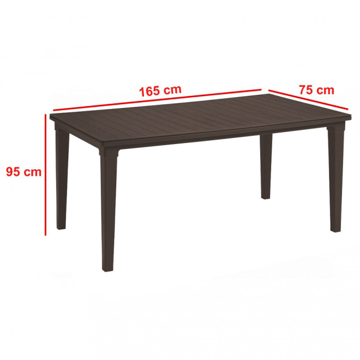 Curver Masă de grădină din plastic Futura, maro [2]