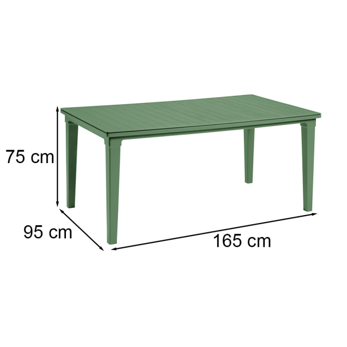Curver Masă de grădină din plastic Futura, verde mediu [3]