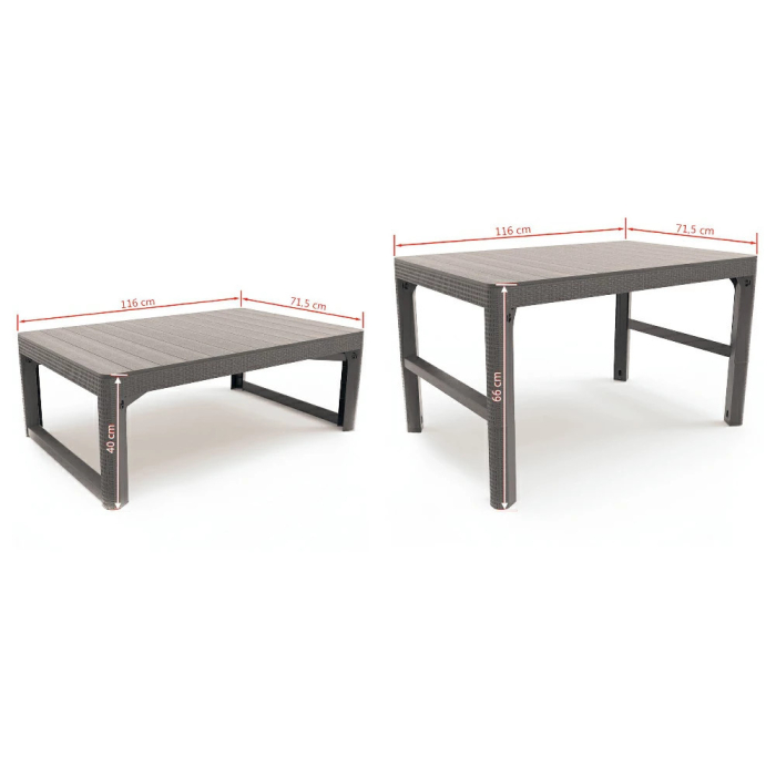 Curver Masă de grădină din ratan Lyon [3]