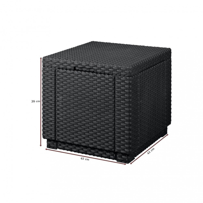 Curver Masă, spațiu de depozitare multifuncțional Ice Cube, culoare grafit [3]