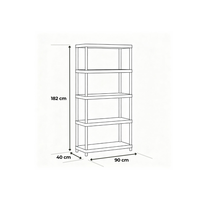 Curver Raft 5 rafturi 90/40 negru [3]