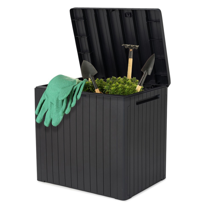 Curver Recipient de grădină din plastic City 113L, grafit [2]