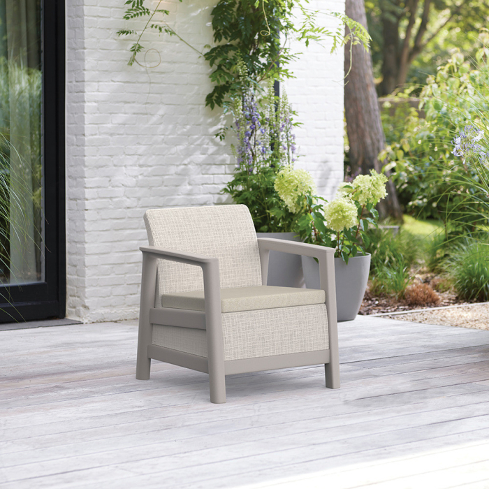 Curver Scandi linea duo fotoliu de grădină gri-bej pietriș [2]