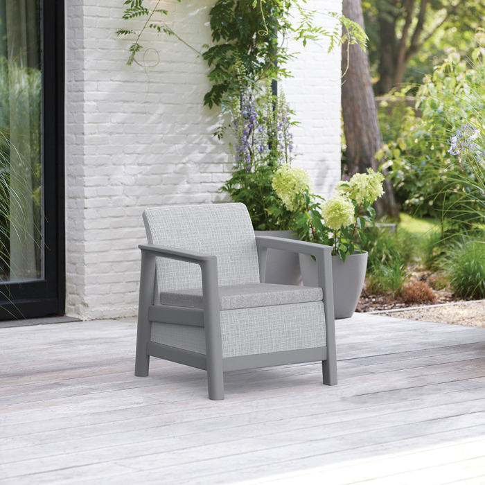 Curver Scandi linea duo fotoliu de grădină gri cenușă-gri deschis [2]