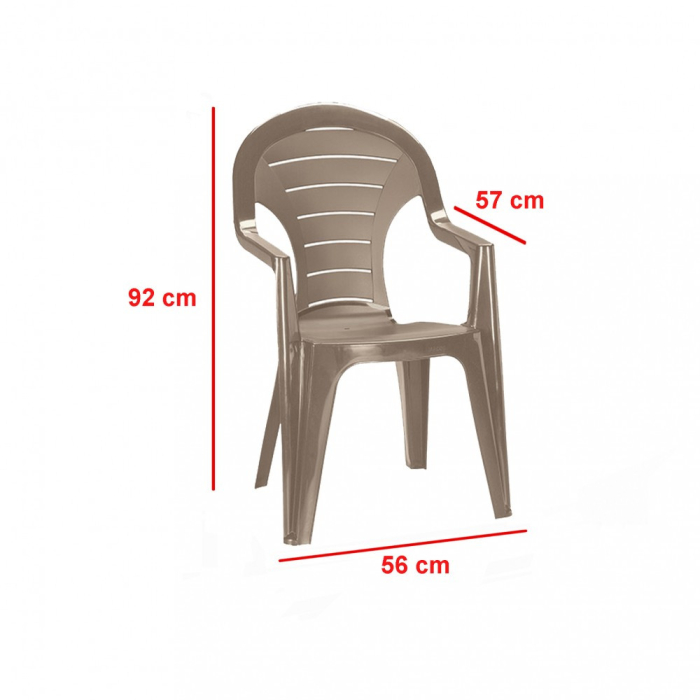 Curver Scaun de grădină din plastic Bonaire, culoare cappuccino [2]