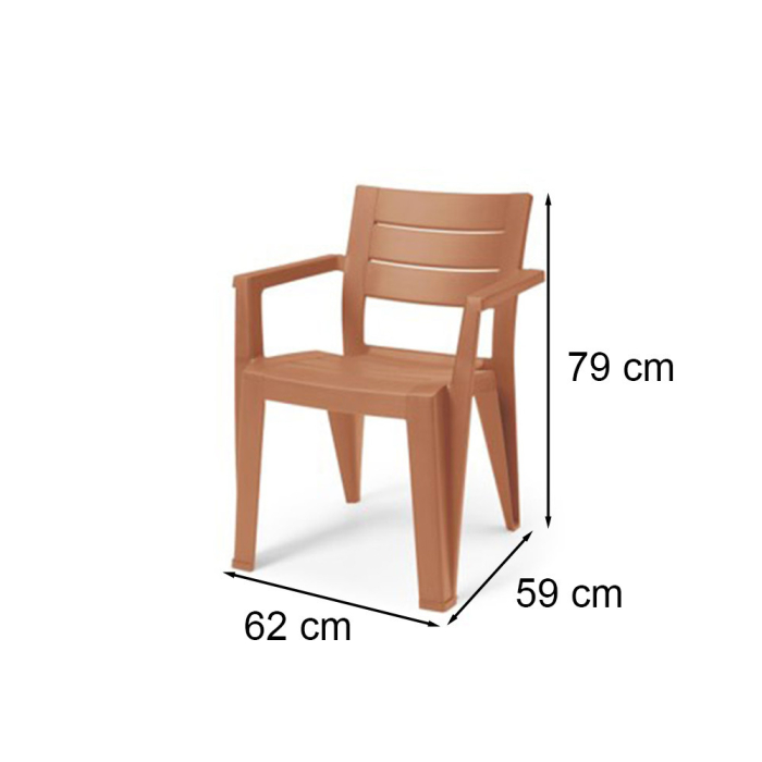 Curver Scaun de grădină Julie din plastic cu cotiere [3]