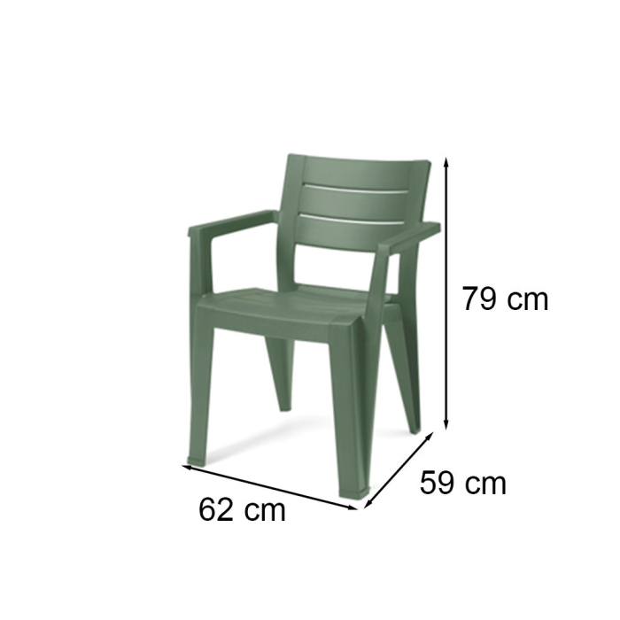 Curver Scaun de grădină Julie din plastic cu cotiere [3]