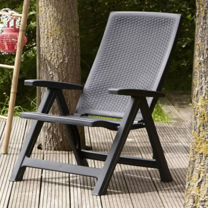 Curver Scaun de grădină rabatabil Montreal, grafit [2]