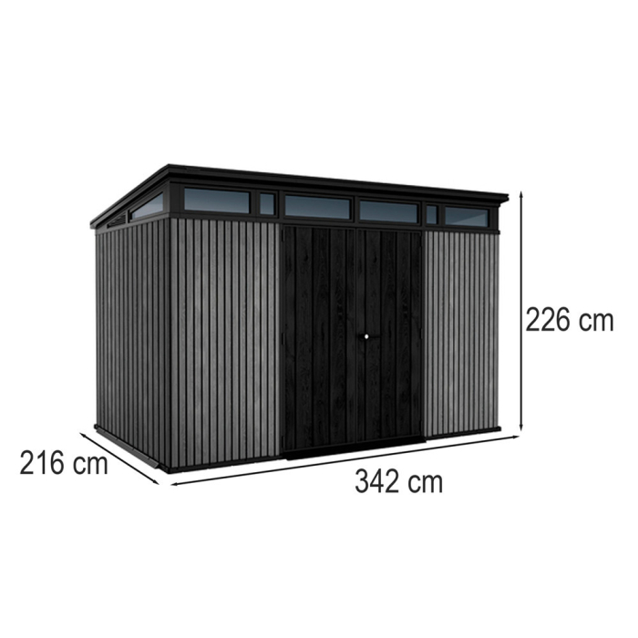 Curver Semnătură PENT 11x7 casă de grădină din plastic Veneția gri [3]