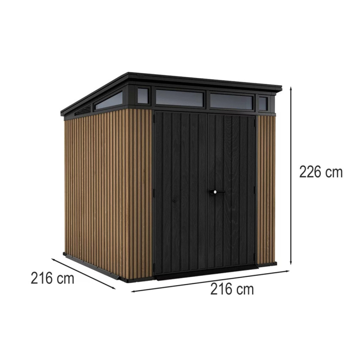 Curver Semnătură PENT 7x7 casă de grădină din plastic Veneția maro [3]