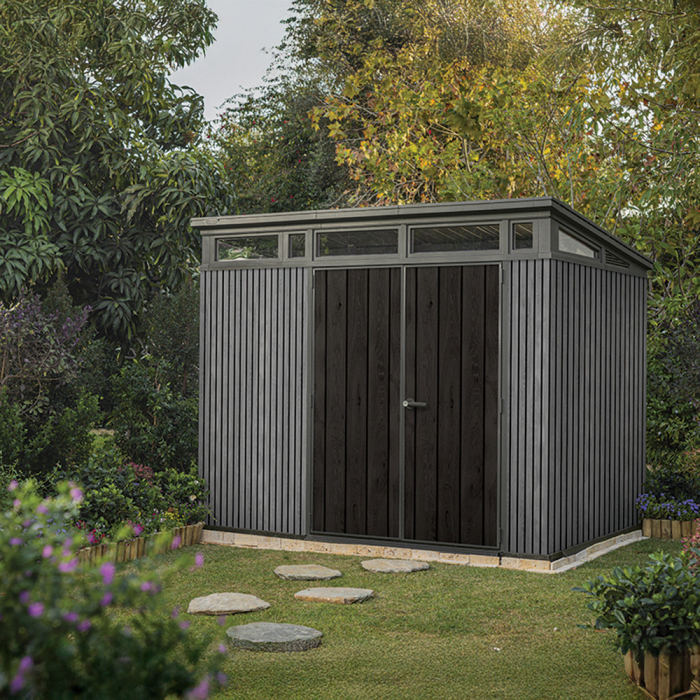 Curver Semnătură PENT 9x7 casă de grădină din plastic Veneția gri [2]