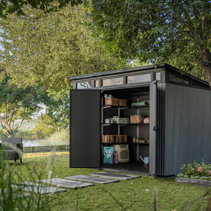 Curver Semnătură PENT 9x7 casă de grădină din plastic Veneția gri [9]