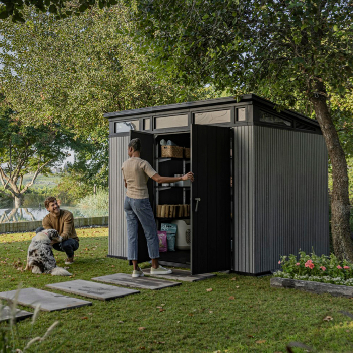 Curver Semnătură PENT 9x7 casă de grădină din plastic Veneția gri [8]