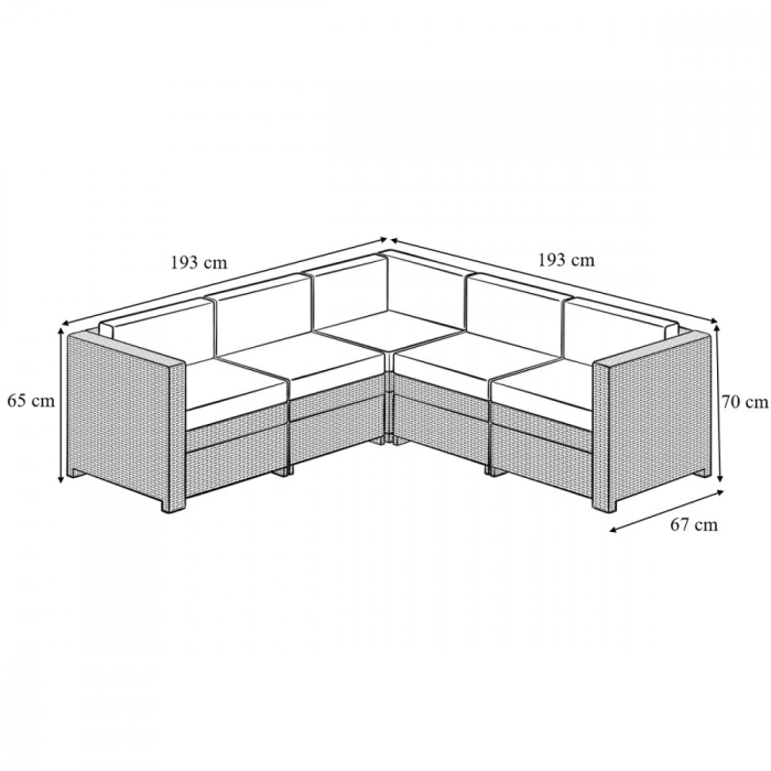 Curver Set canapea de grădină Provence [6]