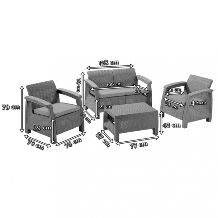 Curver Set Corfu, set mobilier de grădină în ediție limitată [3]