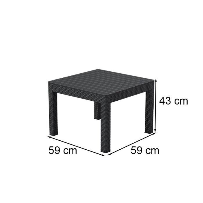 Curver Set de colț de grădină Elodie cu 5 locuri și masă Chicago [4]