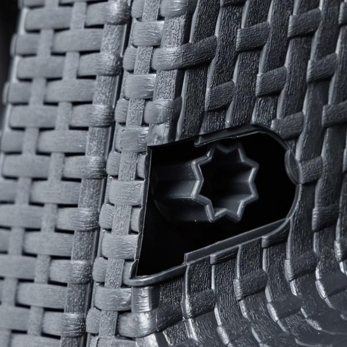 Curver Set de colț relaxant Corfu cu masă Rosario grafit [3]