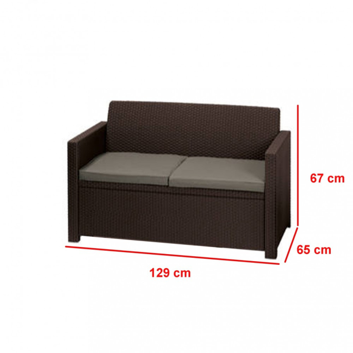 Curver Set de mobilier de grădină Alabama Party Family, maro [5]