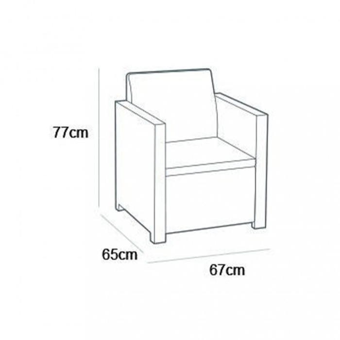 Curver Set de mobilier de grădină Alabamo Family, maro [2]