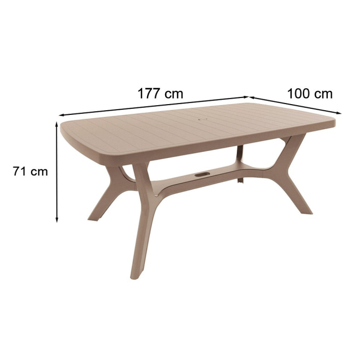 Curver Set de mobilier de grădină Balante 4+1 în culoarea cappuccino [3]